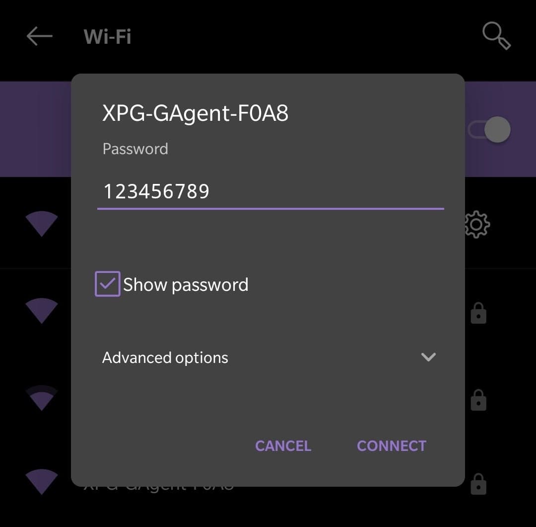 Android WiFi settings showing Nise Wave hotspot